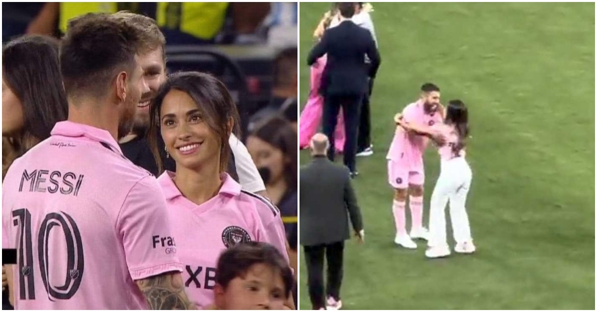 Lionel Messi's wife Antonela Roccuzzo mistakenly hugs another man