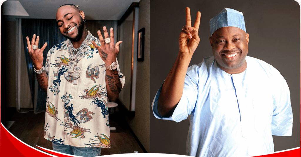 Singer Davido prostrates to greet Media Personality Dele Momodu
