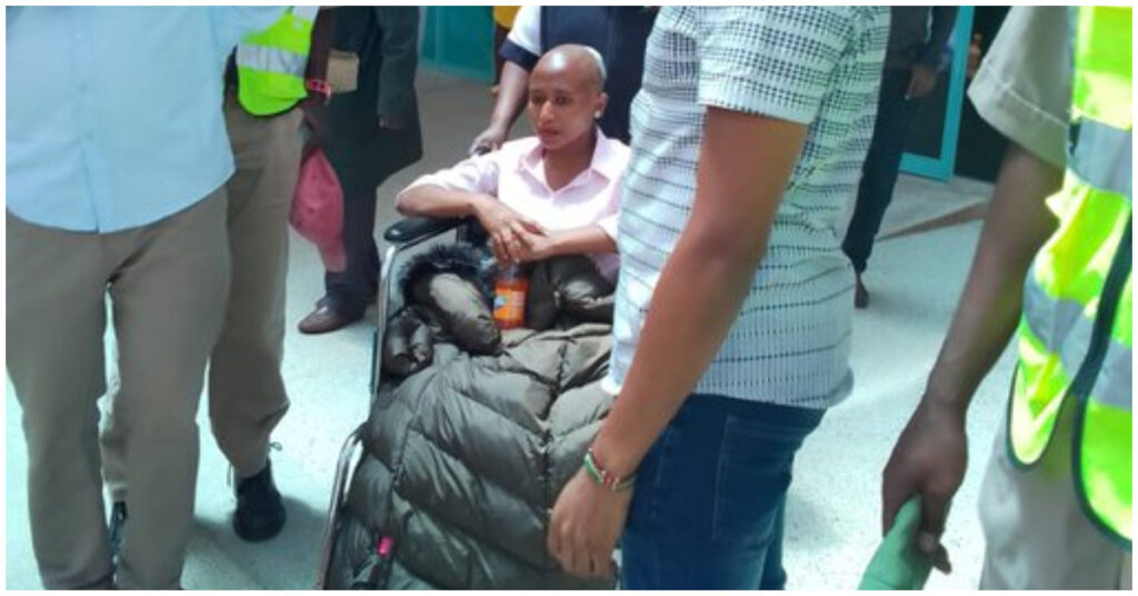 Kirinyaga Woman Rep records statement while on wheelchair