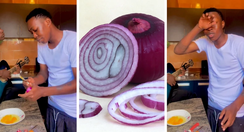 Vyroota fights tears while frying eggs, how to protect eyes from onions sting