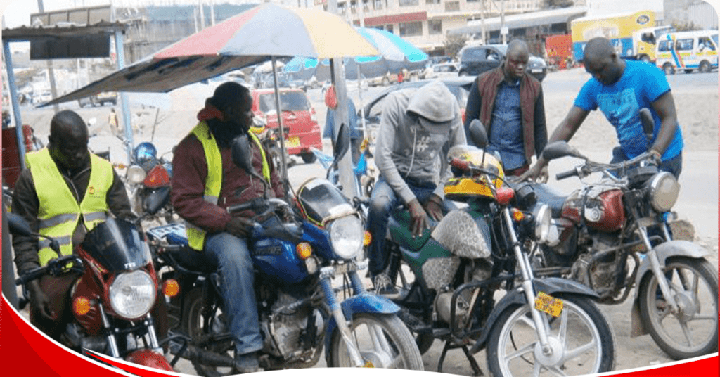 A section of bodaboda riders in Nairobi.