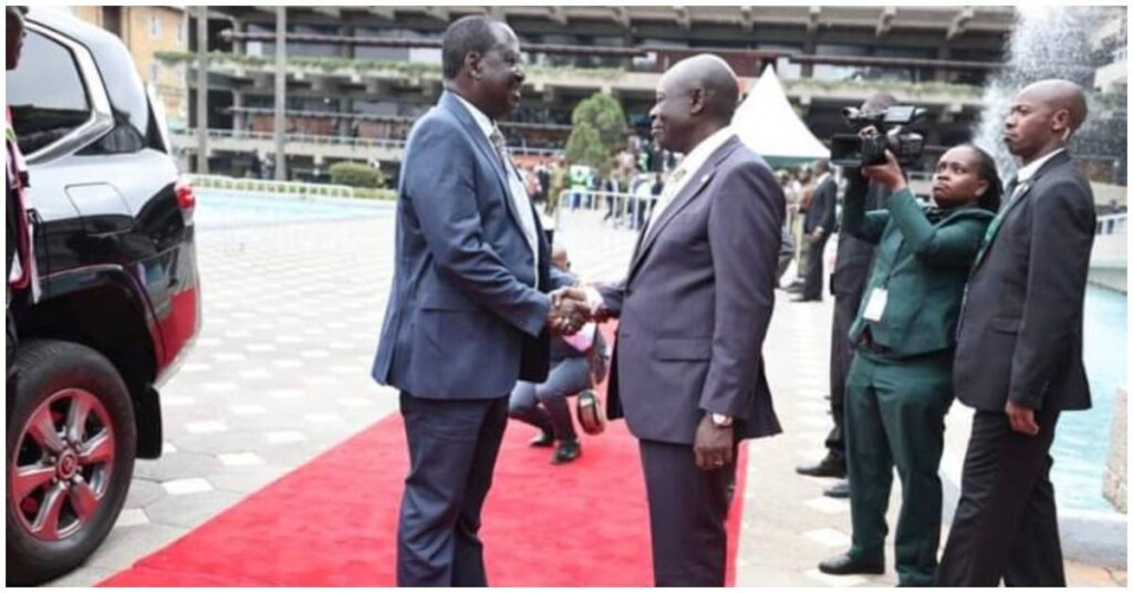 DP Rigathi Gachagua welcomes Raila to the Africa Climate Summit