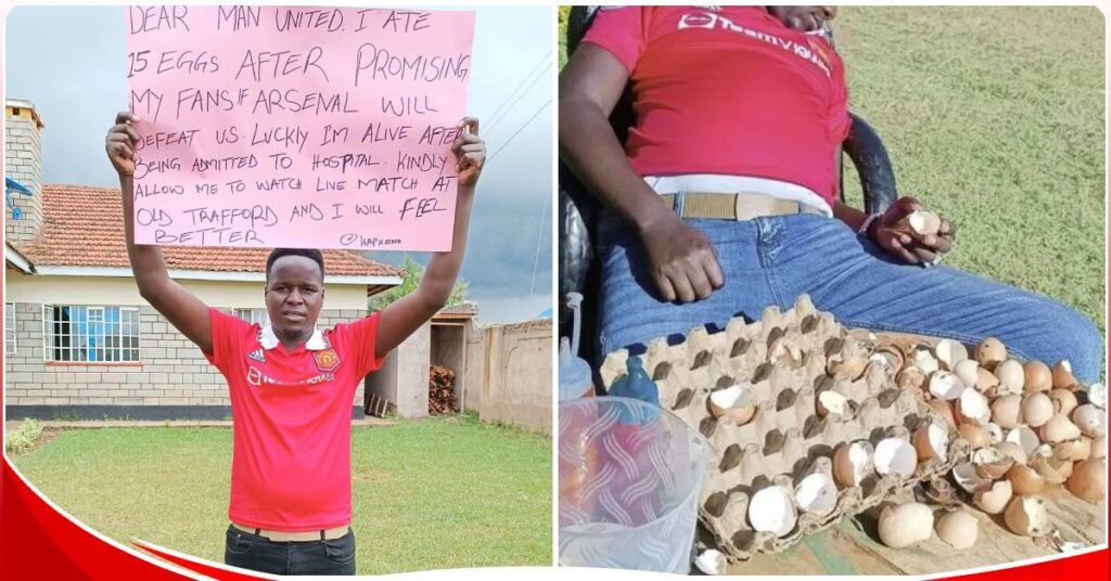 Manchester United fan almost killed by eggs after 3-1 loss to Arsenal wants live match experience
