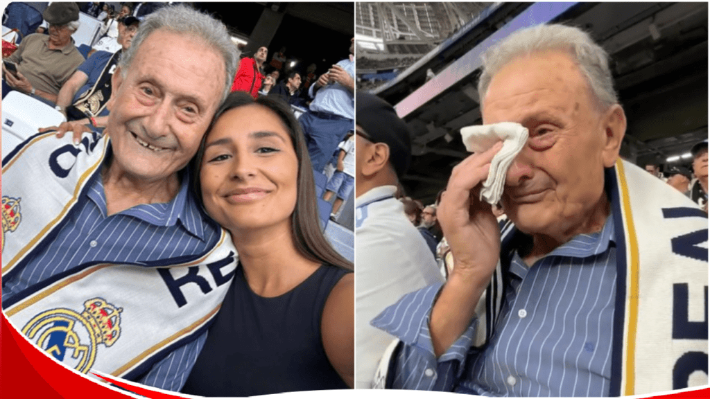 85-year-old man in tears as granddaughter surprises him with Real Madrid stadium visit