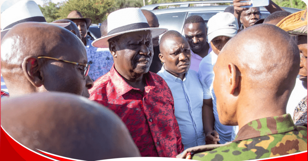 Raila’s convoy stopped by police in Narok