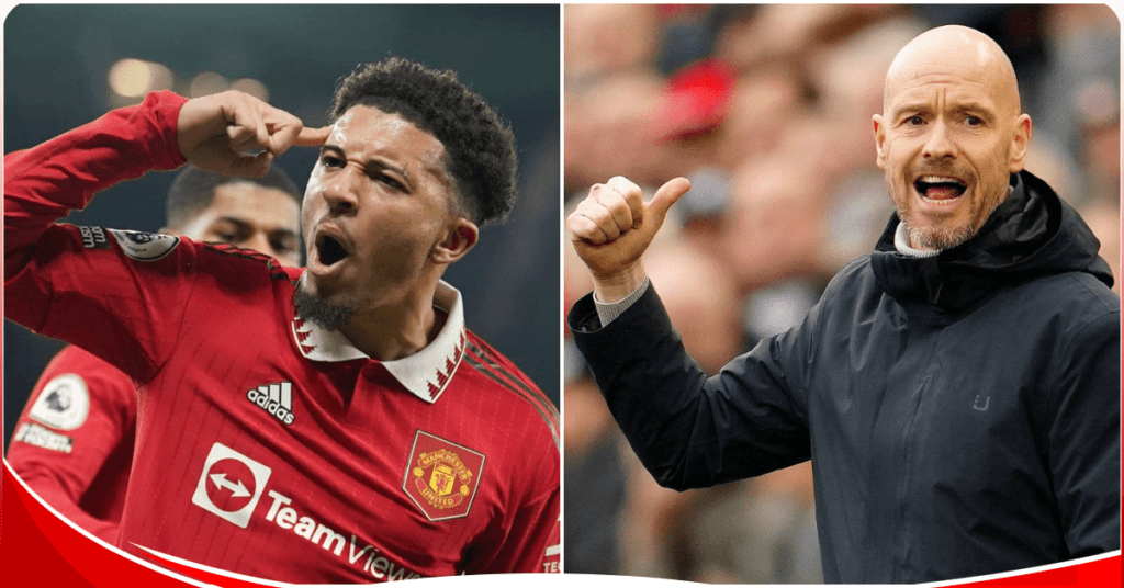 Jadon Sancho blasts Ten hag over “performance” comment