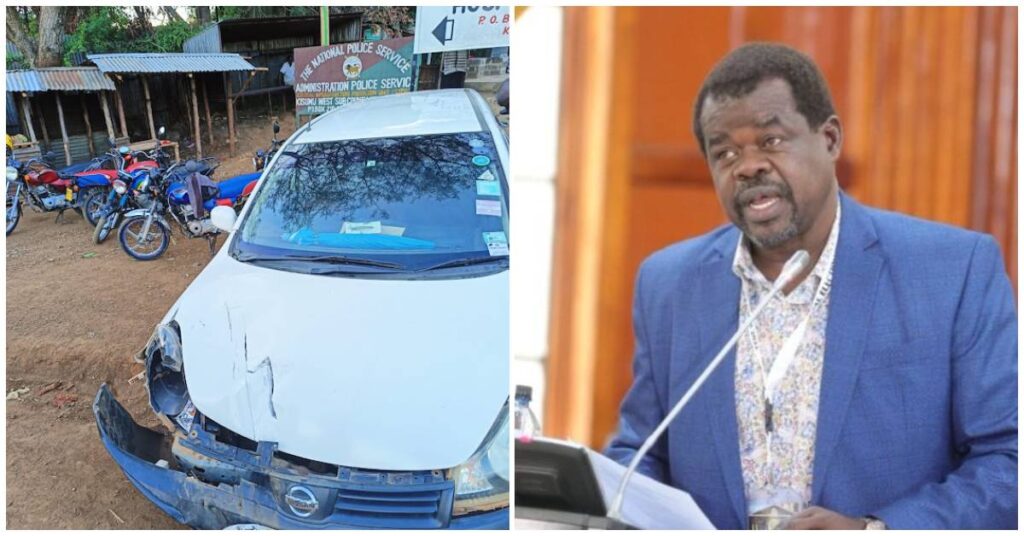 Senator Okiya Omtatah involved in a road accident