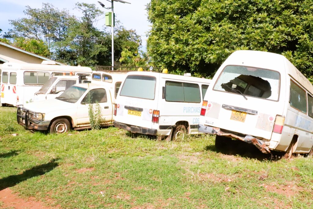 Only 4 out of 18 Embu County ambulances are operational; some held in garages for years