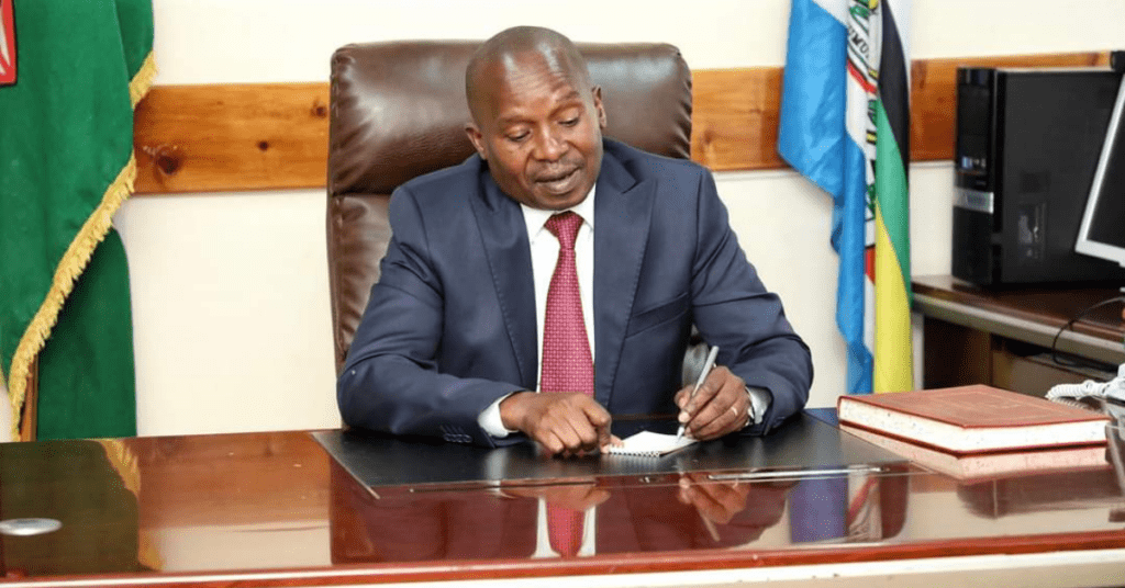 Interior CS Kithure Kindiki during a meeting with police commanders and other leaders in Kapsabet, Nandi County on March 17, 2024. Photo: Kithure Kindiki/X