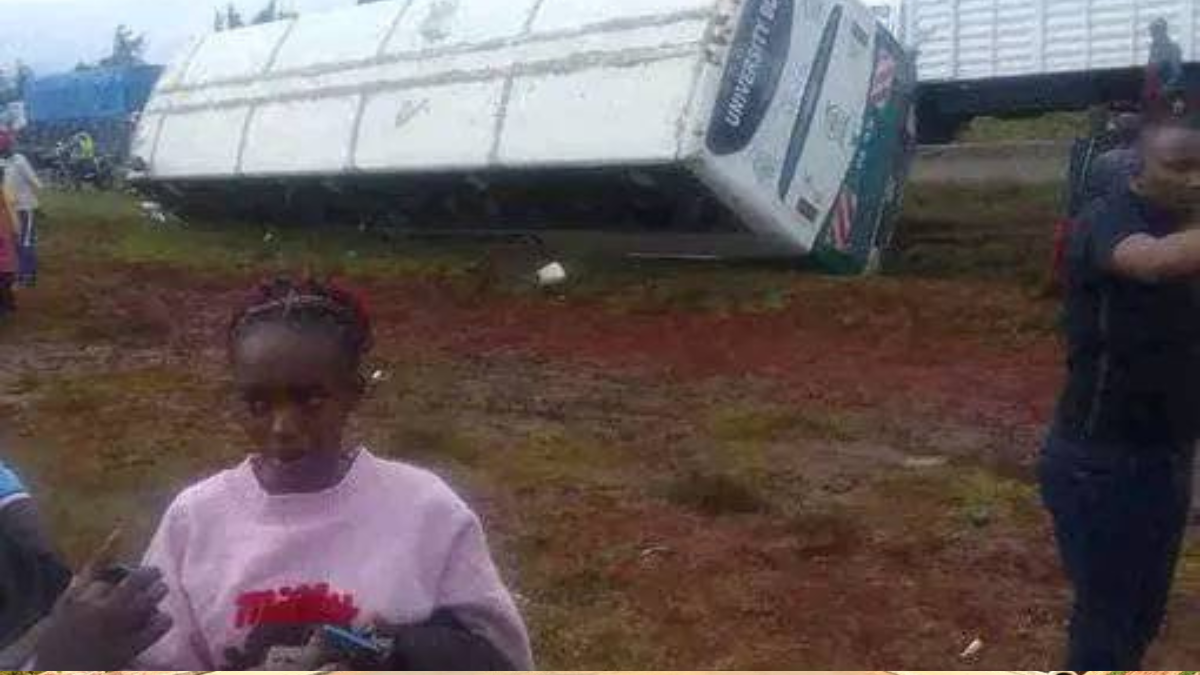 The Moi University bus accident on March 27, 2024. Photo: Courtesy 
