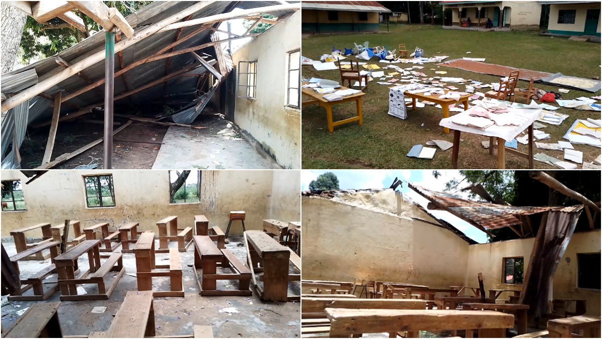 Photos: Learning disrupted at Sikinga Primary as winds blow off roofs of 10 classrooms