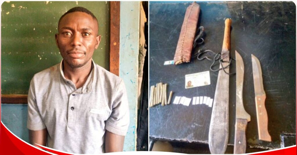 Police arrest notorious Nyeri ex-convict with crude weapons