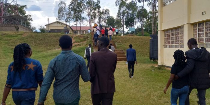 Protesting Rongo University students. Photo: Courtesy 