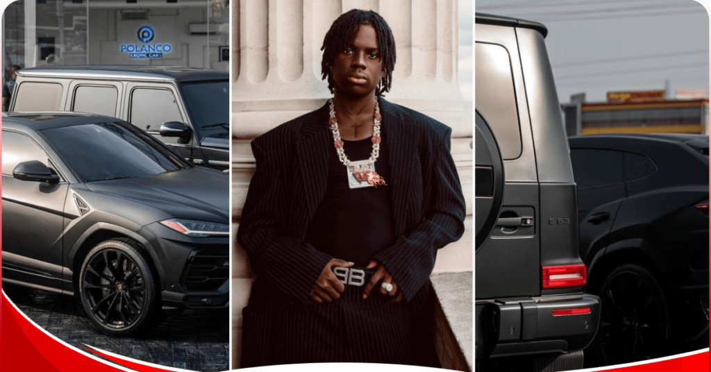 Afrobeat star Rema gifts himself a lamborgini Urus and a Benz G63