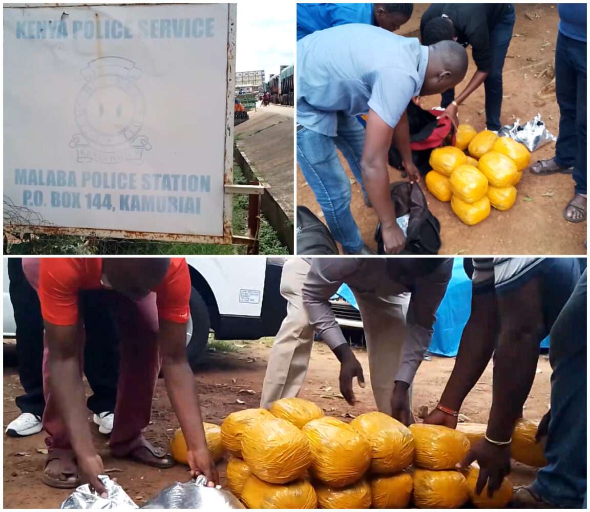 Three arrested in a PSV matatu transporting bhang, chang’aa from Uganda to Kayole