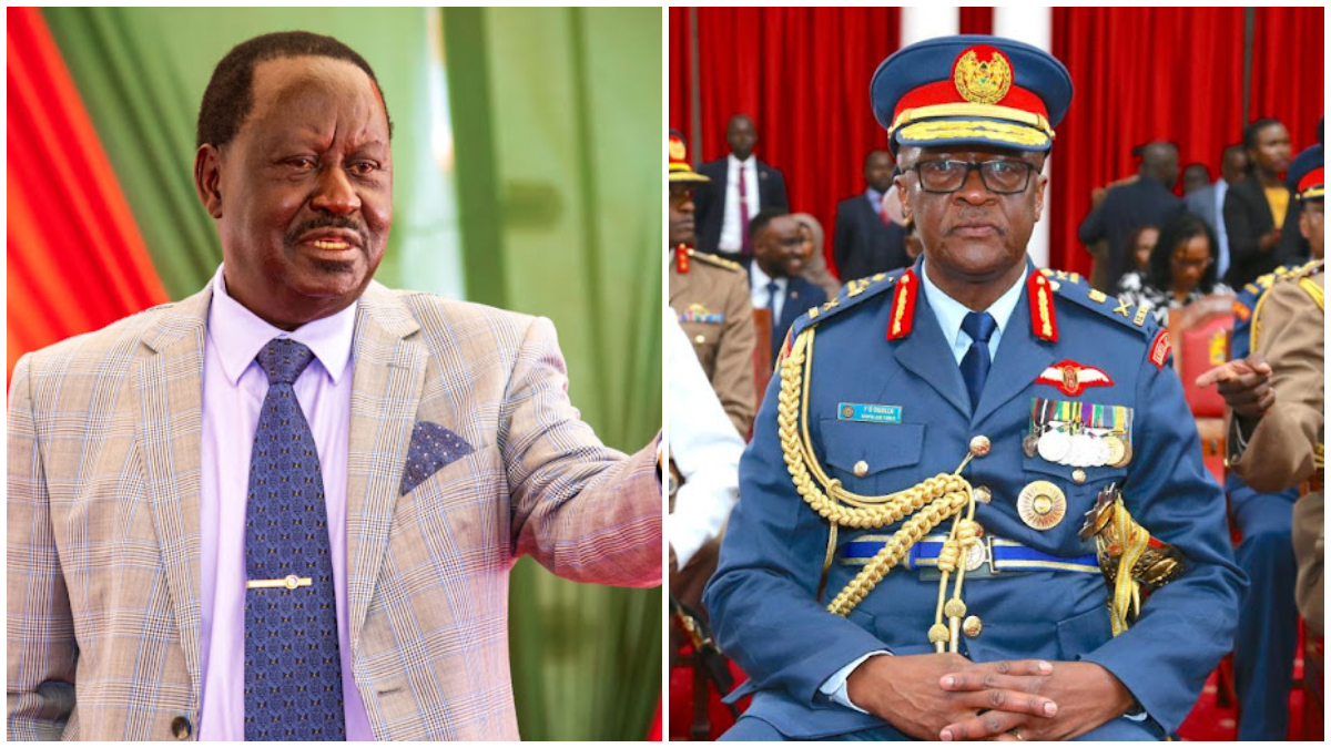 Raila defends Gen Francis Ogolla against Bomas remarks