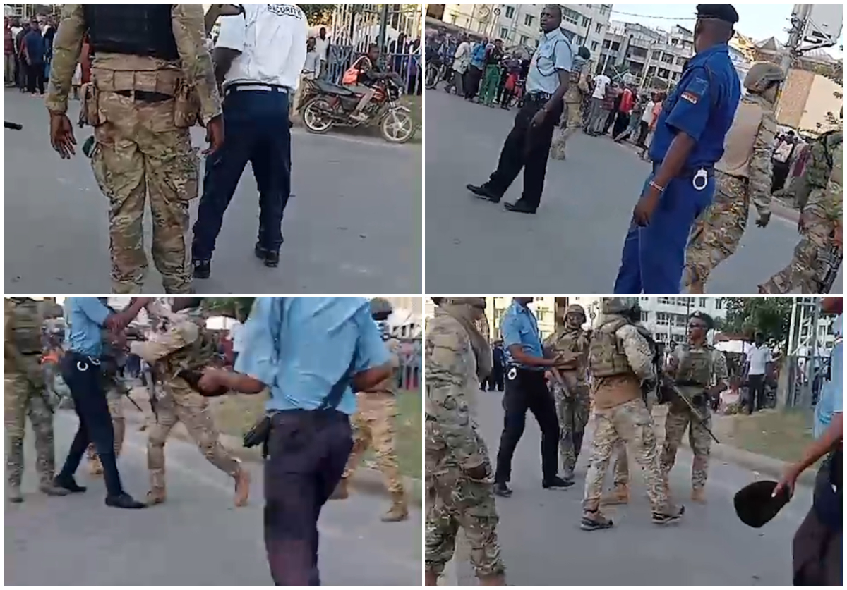 KDF responds after viral video of soldiers in a scuffle with police officers in Likoni