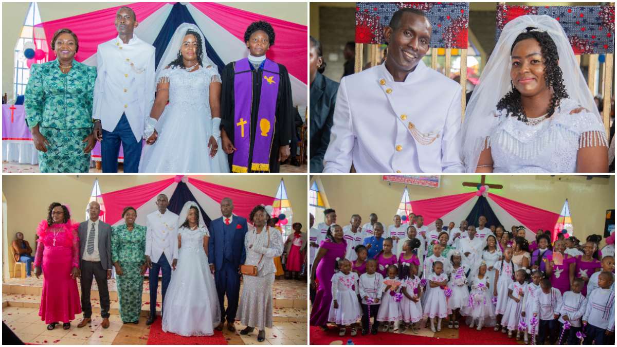 Photos: Dorcas Rigathi attends colourful wedding of reformed couple from alcohol and drugs addiction