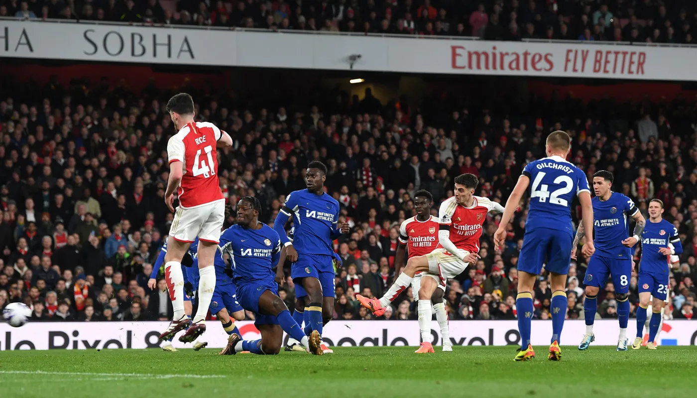 Havertz, White score two each as Arsenal put 5 past Chelsea