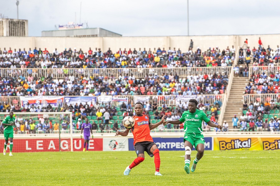 Gor Mahia claimed  a 1-0 victory over AFC Leopards in their Mashemeji
Derby clash on Sunday, April 21, 2024 at Nyayo Stadium. [Photo: FKF]