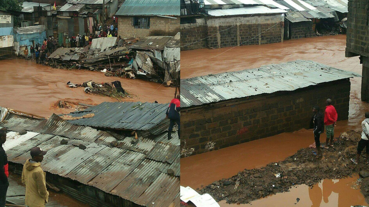 Flooding in Mathare on April 24, 2024. Photo/TV47