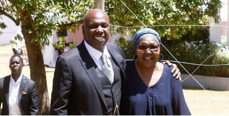 June Chebet with her brother Gideon Moi. Photo: Courtesy  