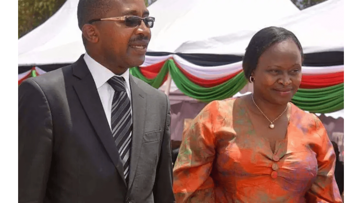 Former Murang’a County governor Mwangi Wa Iria and his wife Jane Waigwe Kimani. PHOTO/Courtesy.
