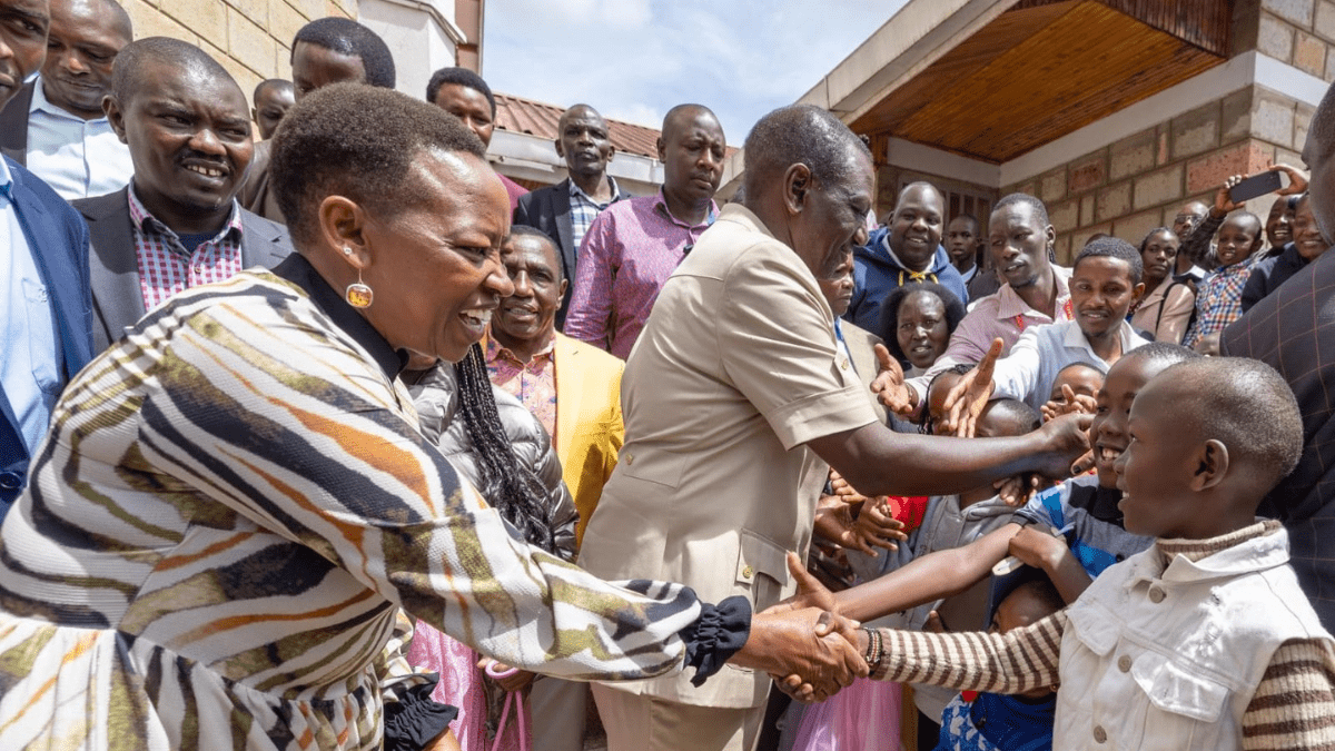 President William Ruto with First Lady Rachel Ruto at AIC church in Eldoret on Sunday April 7, 2024. Photo/William Ruto/X