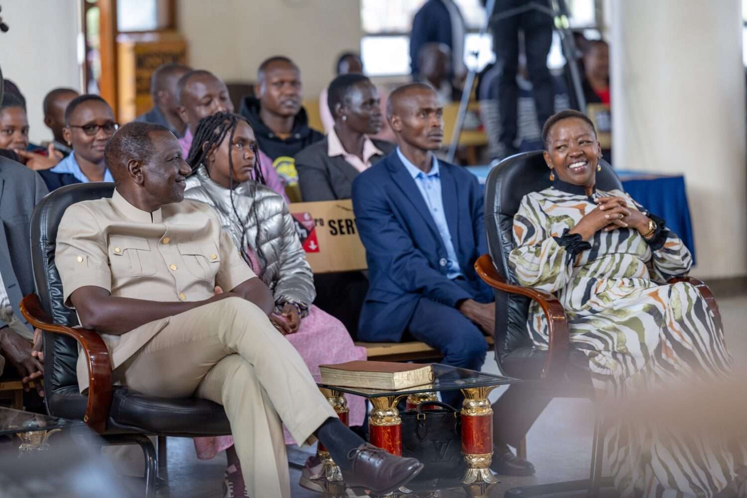 President William Ruto with First Lady Rachel Ruto at AIC church in Eldoret on Sunday April 7, 2024. Photo/William Ruto/X