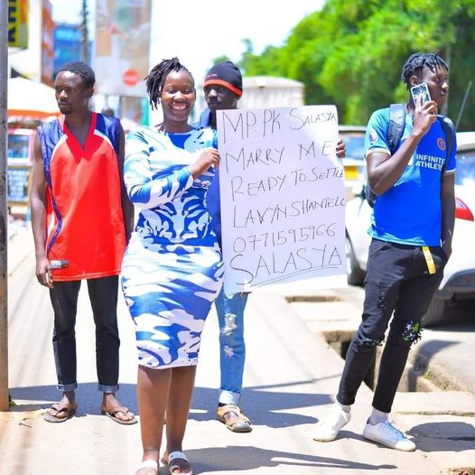 Lady proposing to MP Peter Salasya 