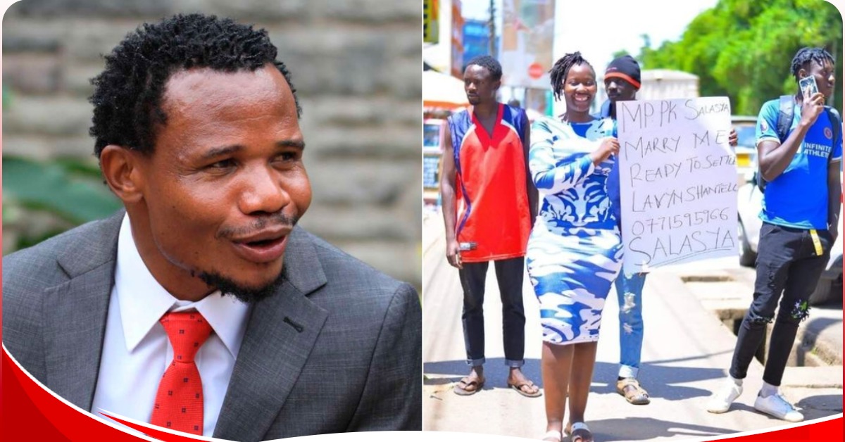 MP Peter Salasya meets lady who carried placard asking him to marry her