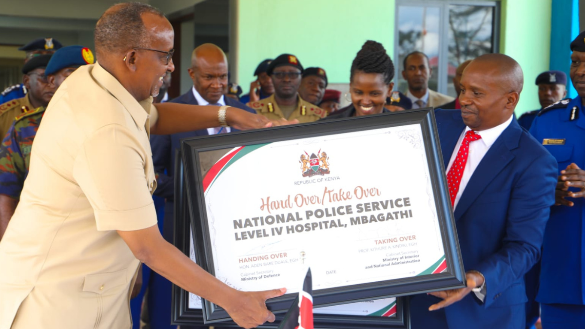 KDF hands over newly built modern hospital to Police