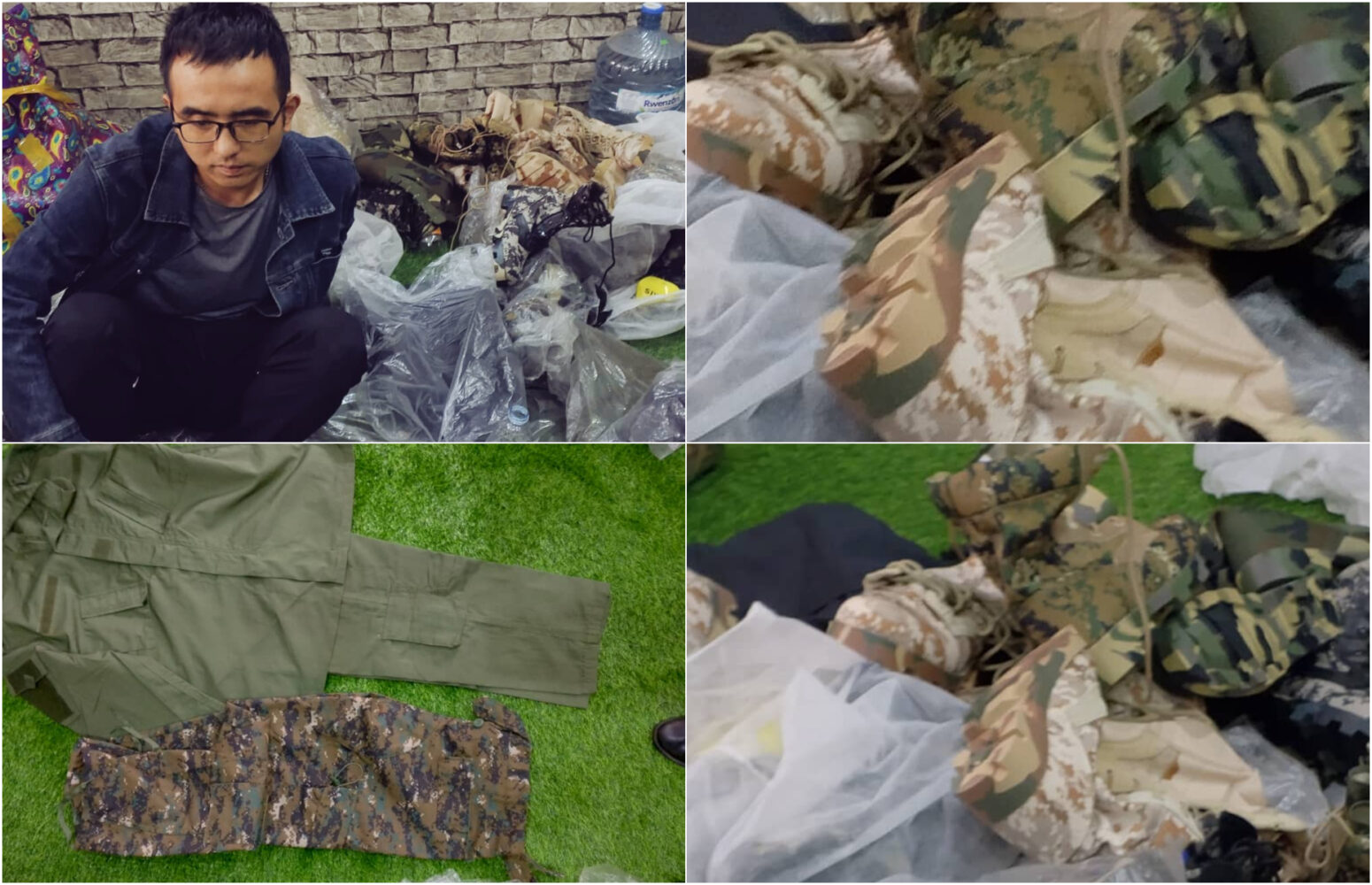 Chinese arrested for operating shop that sells army uniforms, shoes