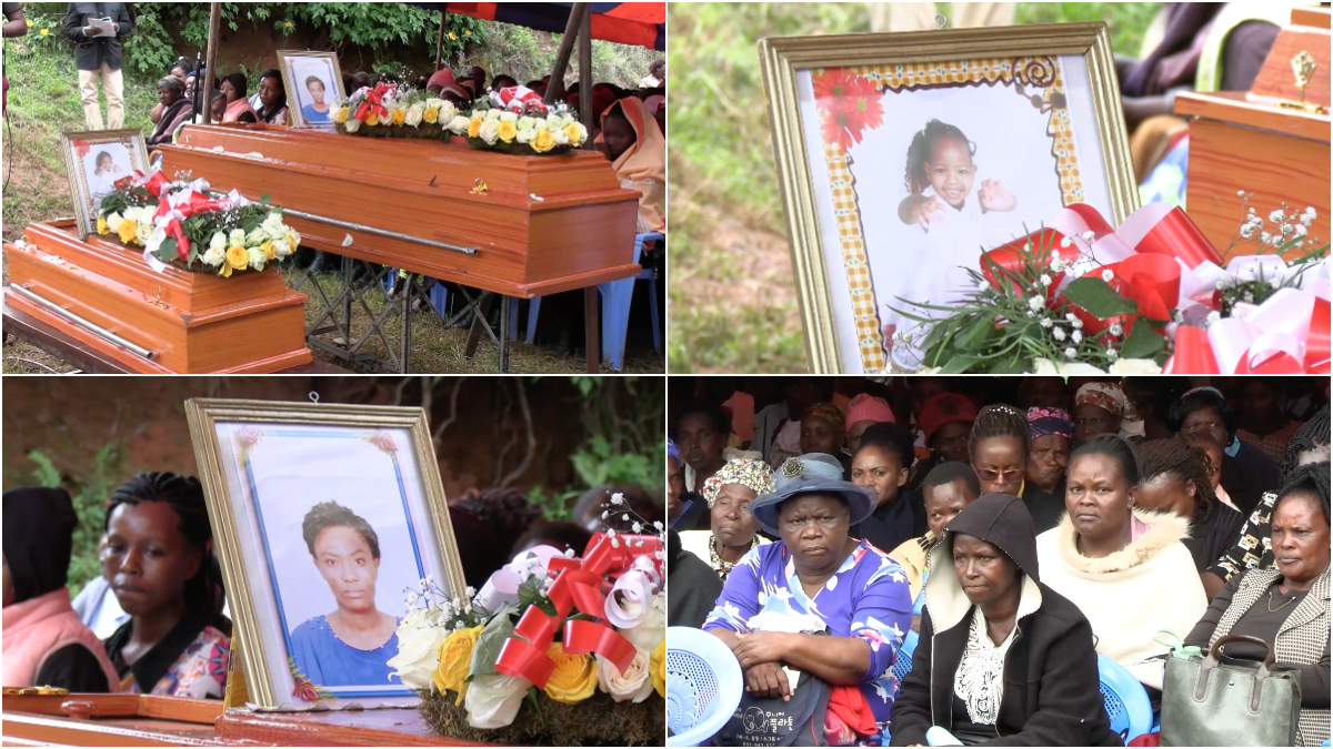 Sombre mood as mother and daughter who drowned in Kirinyaga river laid to rest