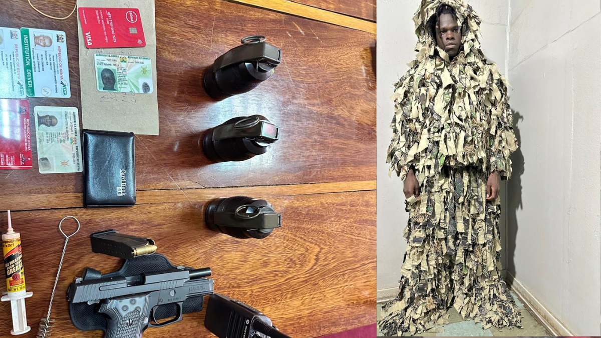 Fake KDF Captain arrested, 3 grenades and other military weapons recovered in Nairobi