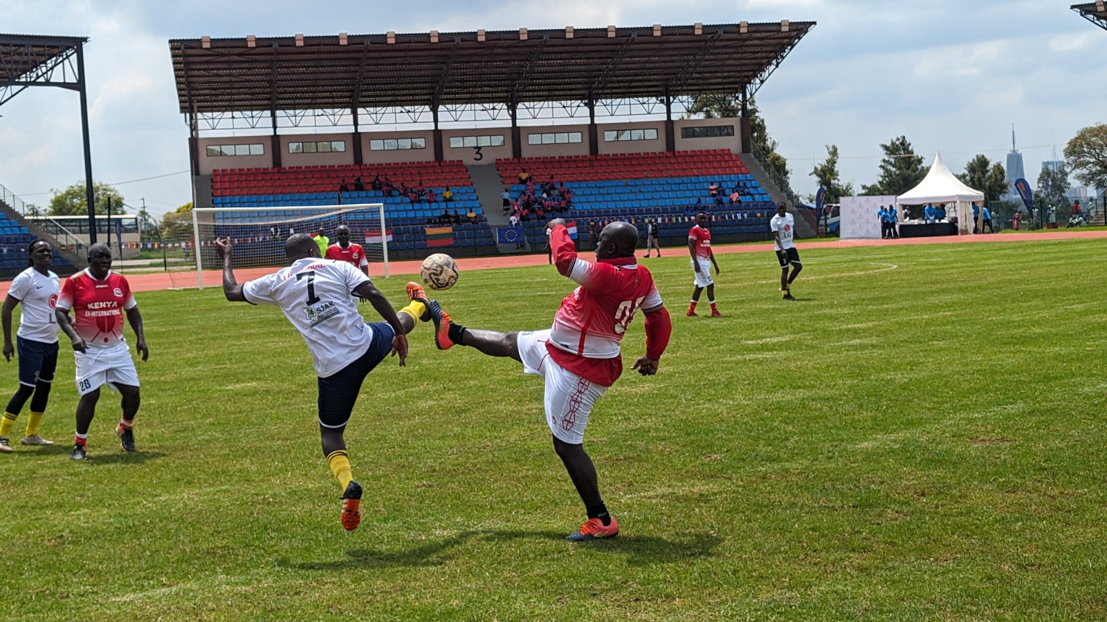 Dennis Oliech on target, downs SJAK FC in Europe Day Kenya Football challenge curtain raiser