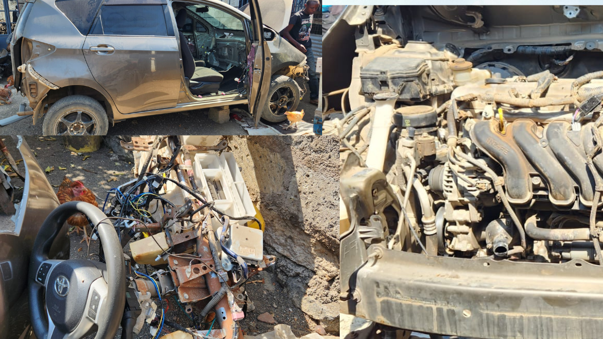 Police recover stolen car that was being dismantled into parts in Nairobi