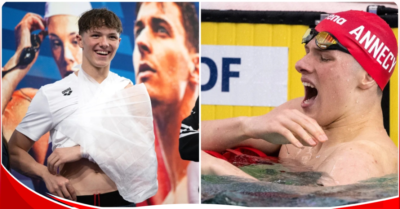 French swimmer dislocates shoulder while celebrating Olympic qualification