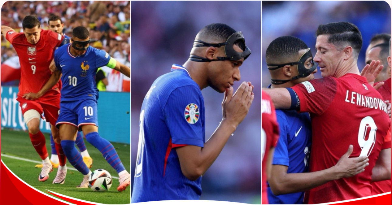 Mbappe upset after Lewandoski hit his broken nose
