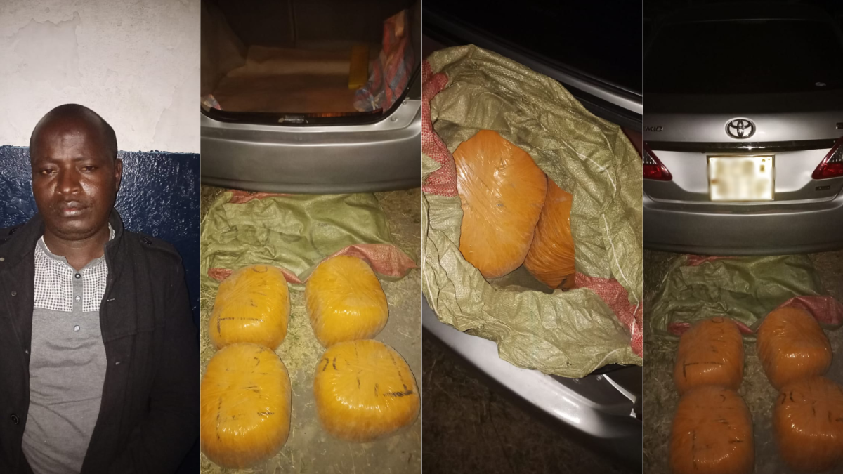 Suspected trafficker arrested along Eastern Bypass with KSh600,000 bhang in a Toyota Premio