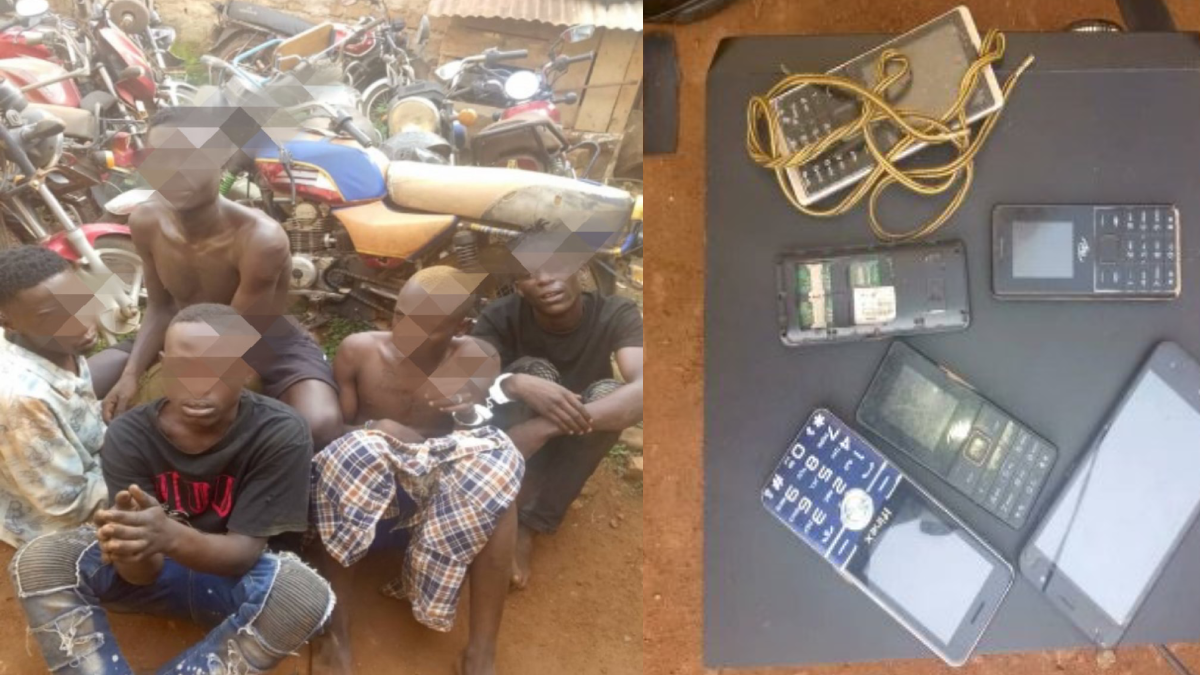 Police arrest 5 notorious gangsters; recover mobile phones, flat screen TVs