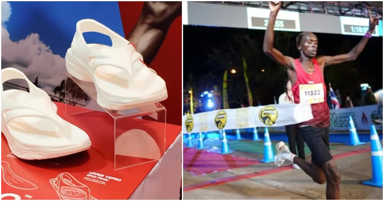 Kenyan runner leaves tongues wagging after winning a marathon in sandals