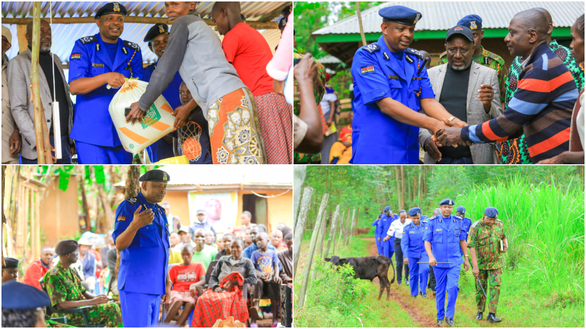 Police officers visit bereaved families after Kisii building collapse that killed 5