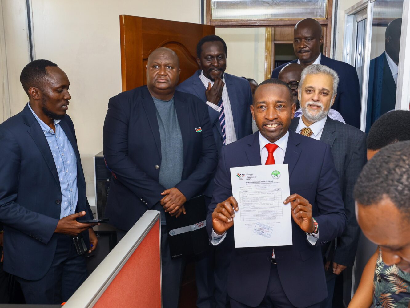 NOC-K service team submits nomination papers to the IEBC ahead of April elections