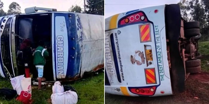 Several injured after a Guardian bus was involved in an accident along Kaplong road