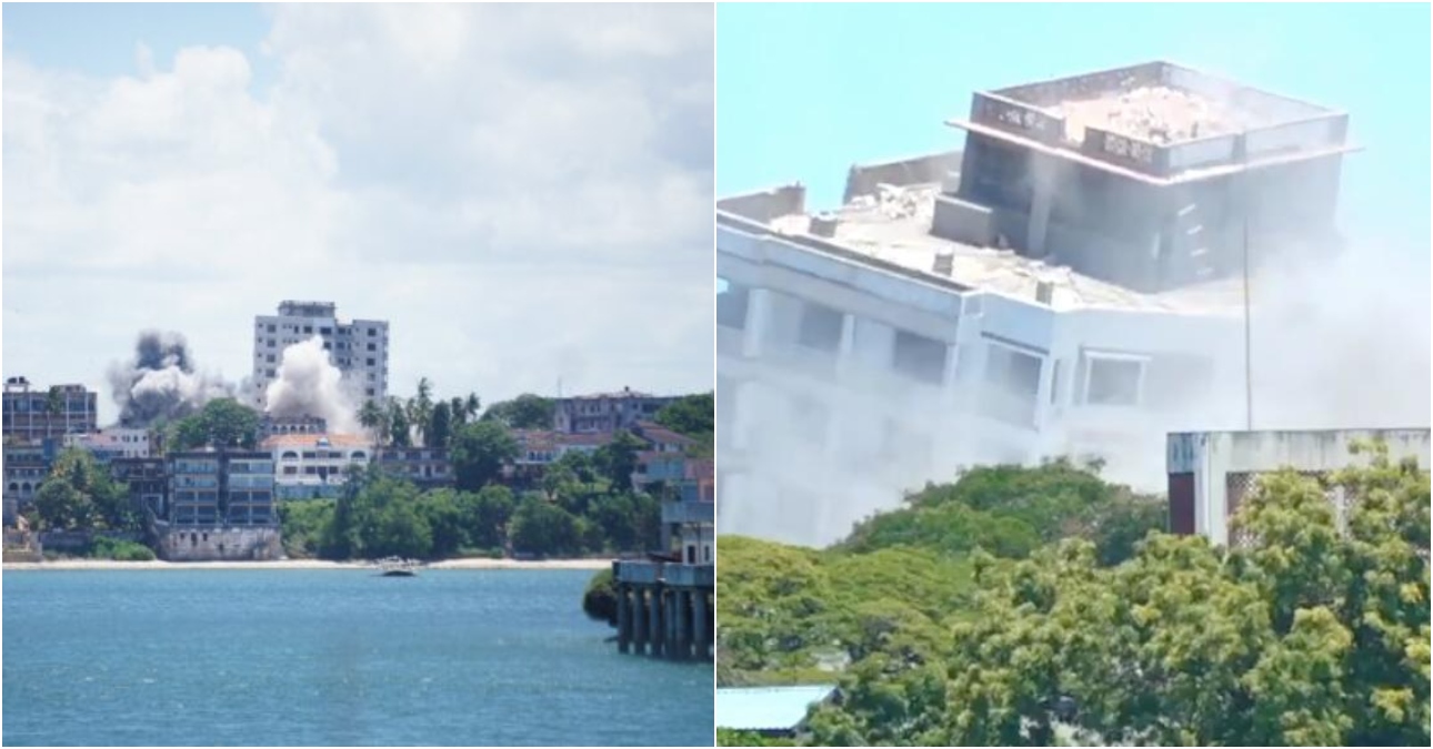 Multi-agency team led by the KDF successfully brings down condemned 11-storey building