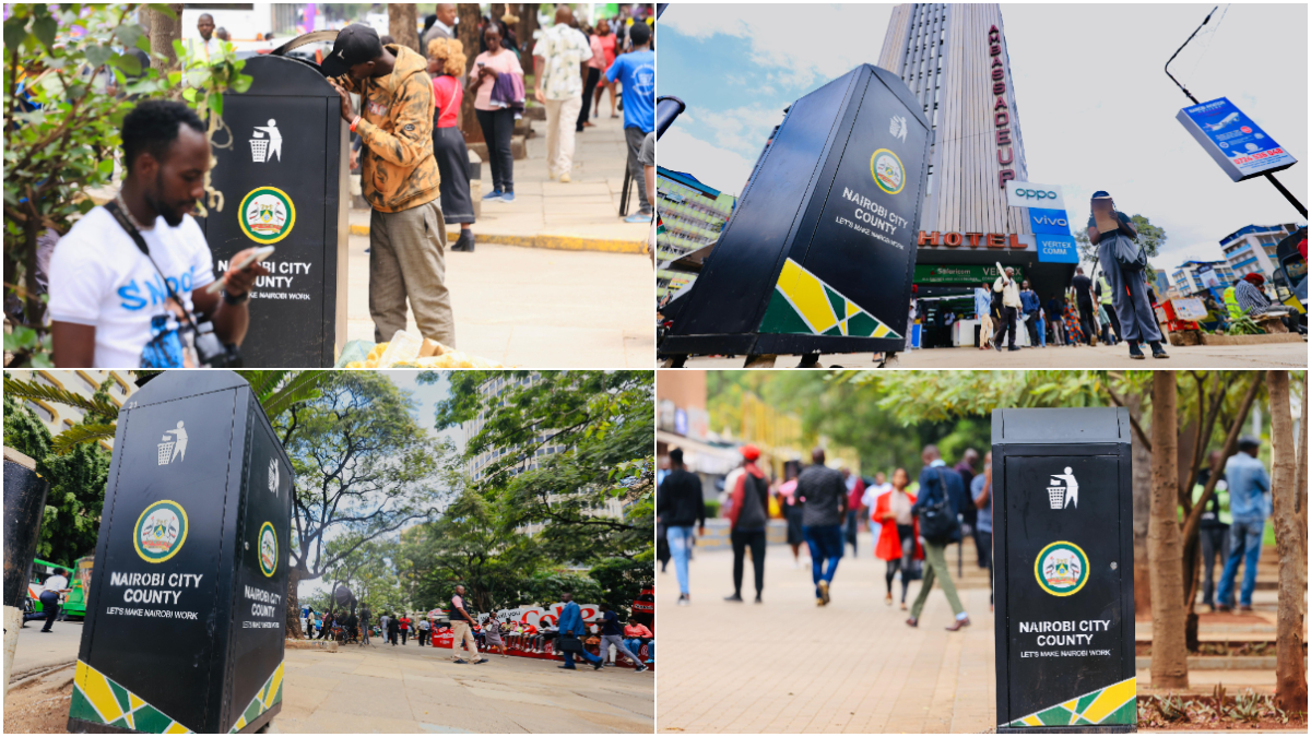 City Hall unveils bold push for cleaner Nairobi with stylish new dustbins in CBD