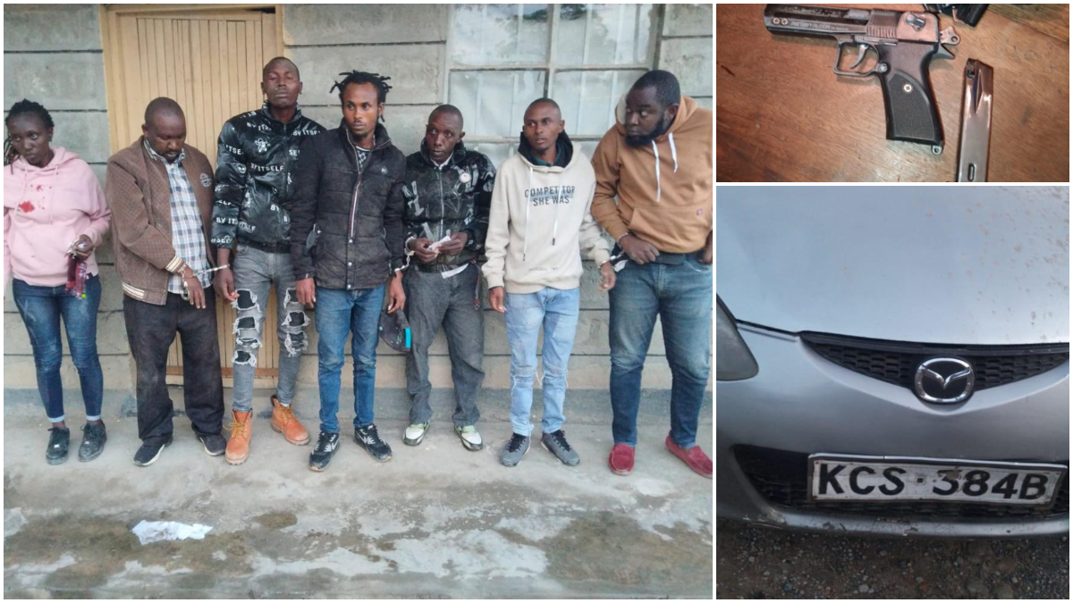 Seven suspected members of dreaded gang in Naivasha Town arrested, ‘harmless’ gun recovered