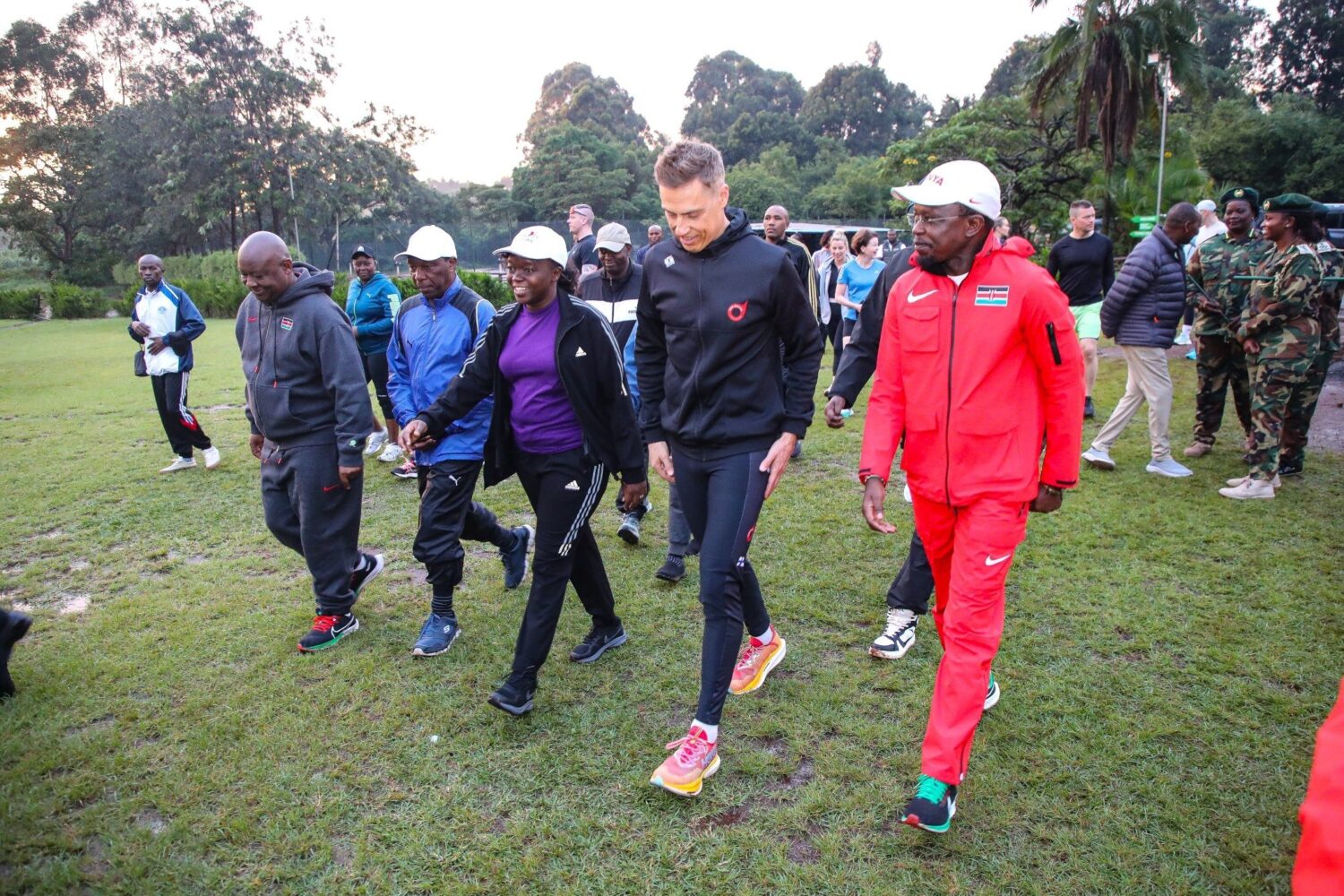 Finnish President joins Kenyan leaders for symbolic jog in Karura Forest during state visit