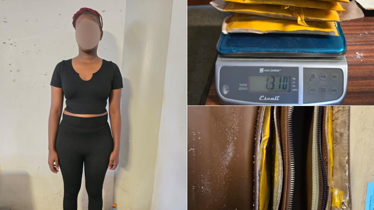 25-year-old woman arrested at JKIA smuggling cocaine to India